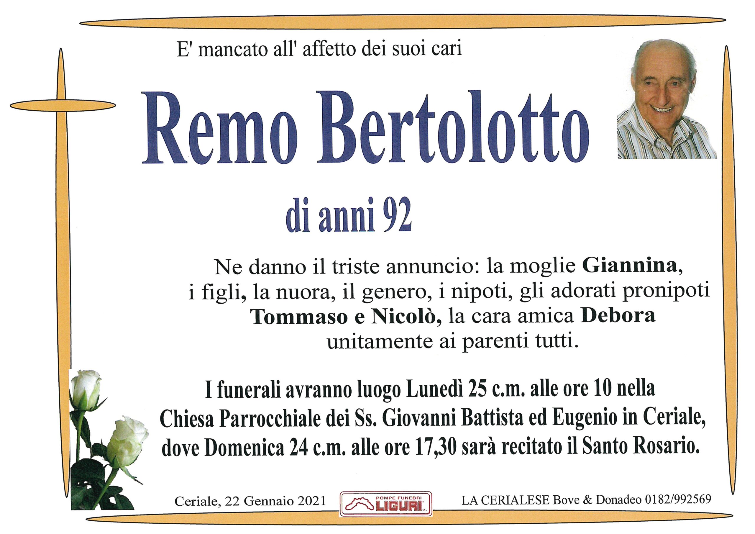 lutto bertolotto