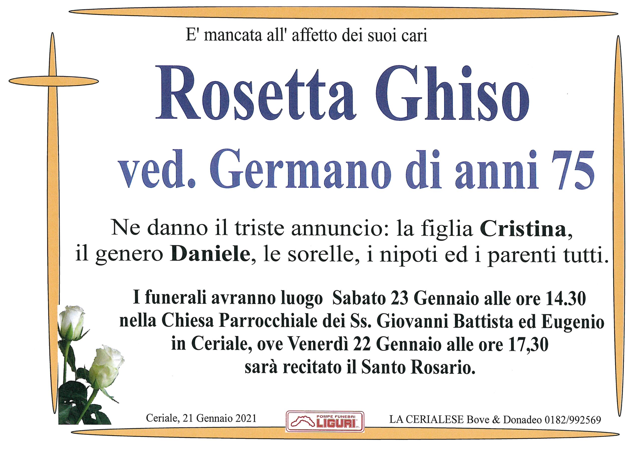 lutto ghiso