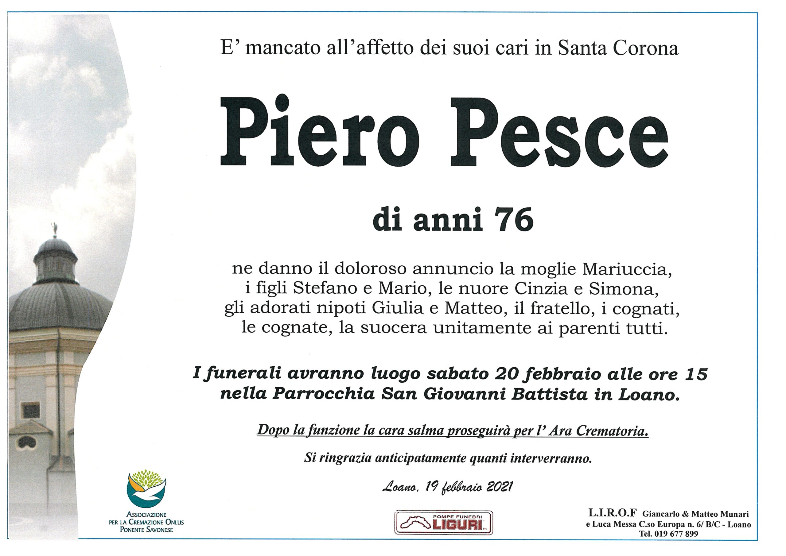 LUTTO PESCE