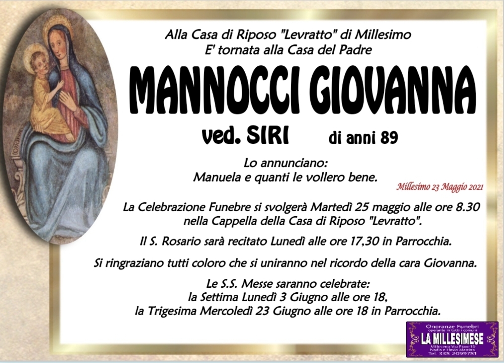 MANNOCCI GIOVANNA