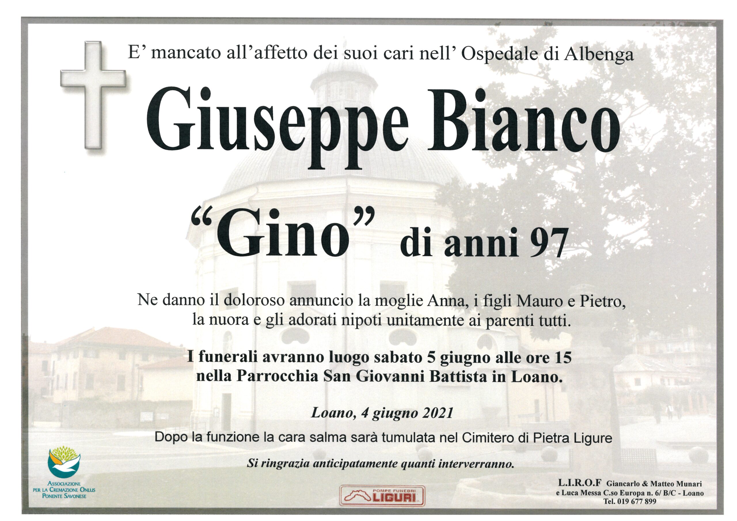 LUTTO BIANCO GIUSEPPE