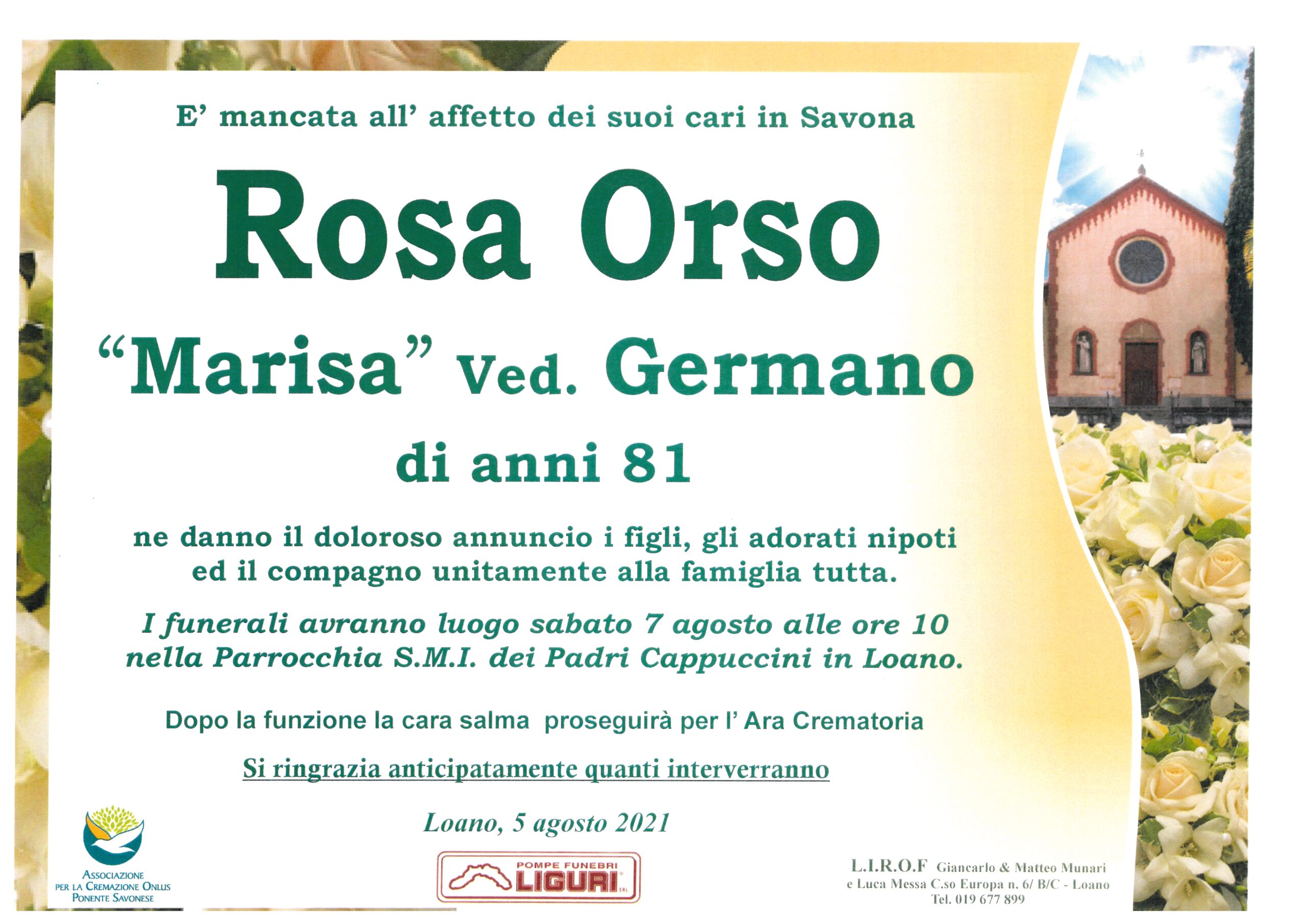 LUTTO ORSO ROSA