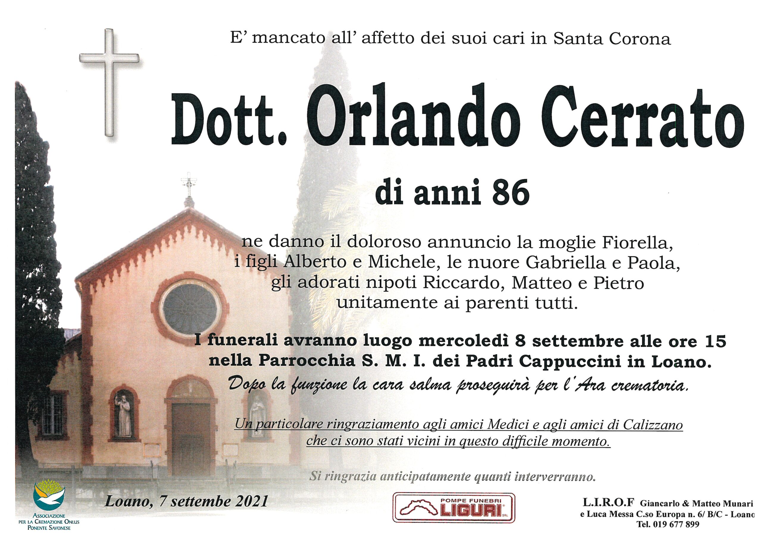 LUTTO ORLANDO CERRATO