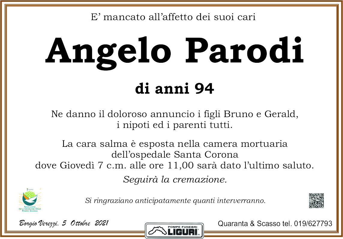 lutto PARODI